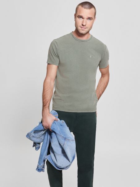 Eli Washed Tee Guess Jungle Greens Multi
