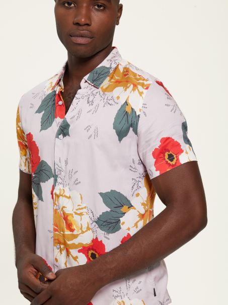 Cămașă Eco Poppies Guess Cu Imprimeu Cu Maci și Bujori