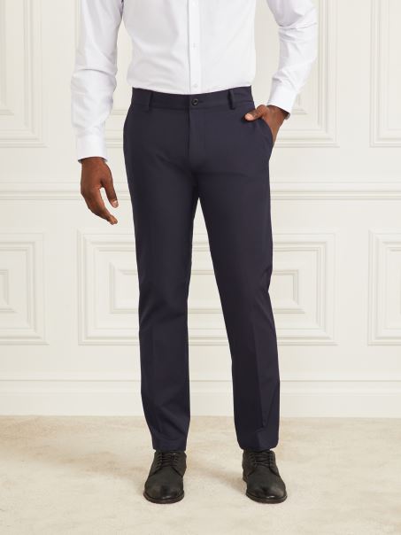 Guess Blue Elegant Marcello Performing Chino Pantaloni