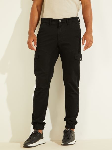 Pantaloni Cargo Guess Jet Black