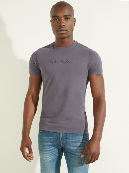 Tricou Cu Logo Brodat Guess Violet Frasin