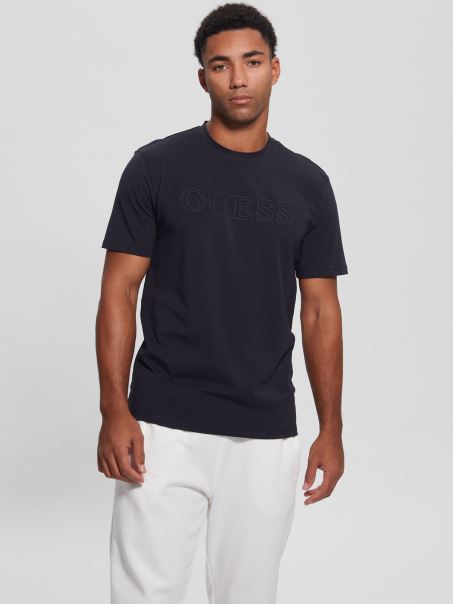 Guess Eco Alphy Tee Deep Marine