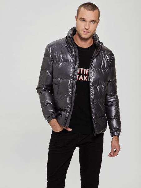 Jachetă Puf Metalic Magnetic Guess