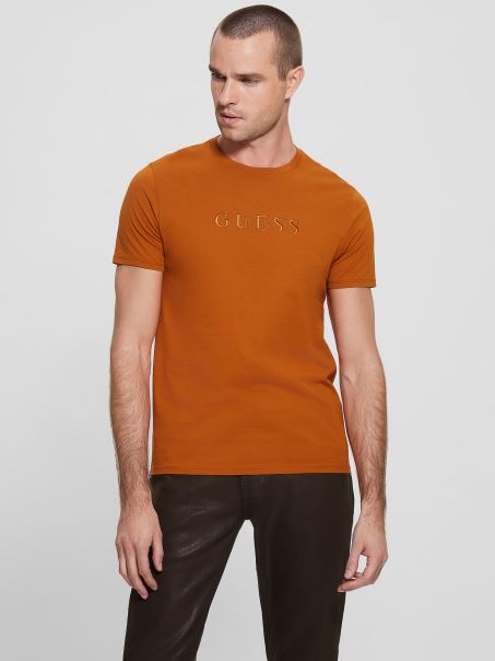 Tricou Cu Logo Brodat Guess Umbre Cald