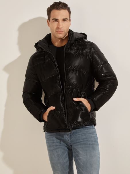 Palton Puffer Harris Guess Jet Black Multi