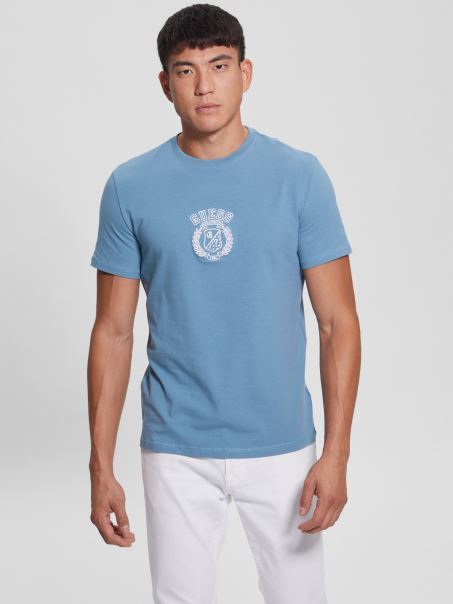 Eco Semion Tee Parisian Roof Blue Guess