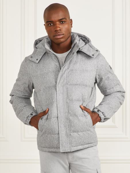 grey herringbone melange