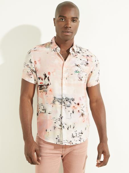 Camasa Eco Raion Litoral Guess Imprimat Litoral