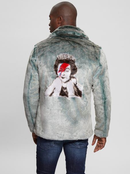 Guess Alpine Grove Parcă Din Regina Din Blană Artificială