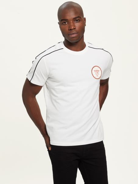 Guess Eco Barney Logo Tricou Salt Alb