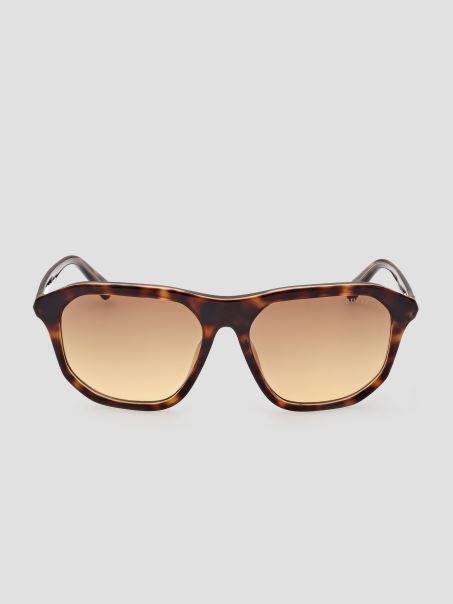 Guess Plastic Navigator Ochelari De Soare Dark Havana/gradient Brn