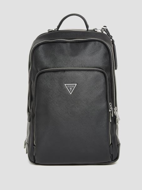 Certosa Saffiano Rucsac Business Inteligent Negru Guess