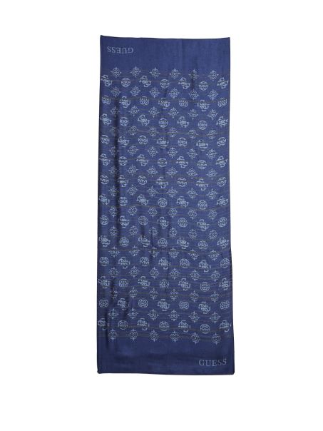 Eșarfă Cu Logo Quattro Albastru Guess