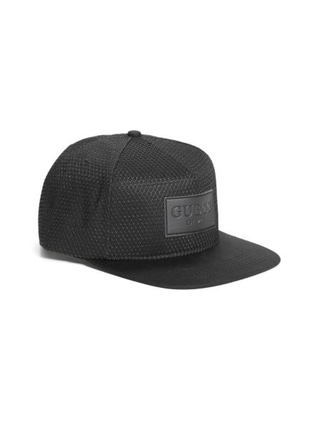 Pălărie Snapback Cu Ochiuri Plate Dave Negru Guess