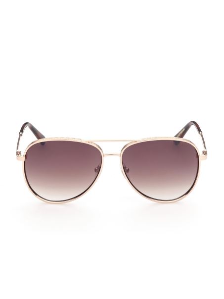 Ochelari De Soare Aviator Guess Aurii Cu Braț Tort