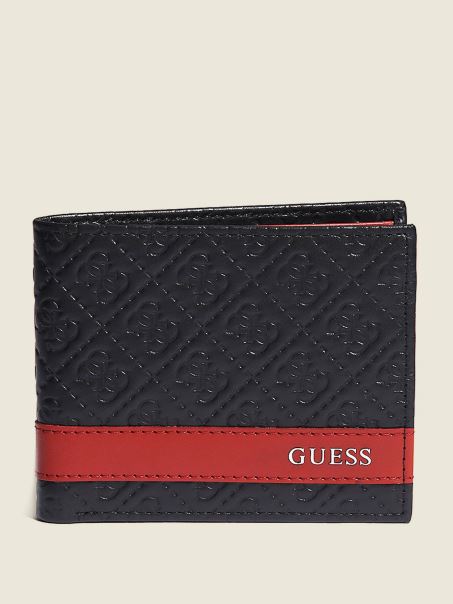 Portofel Mesa Dublu Billfold Guess Negru/rosu