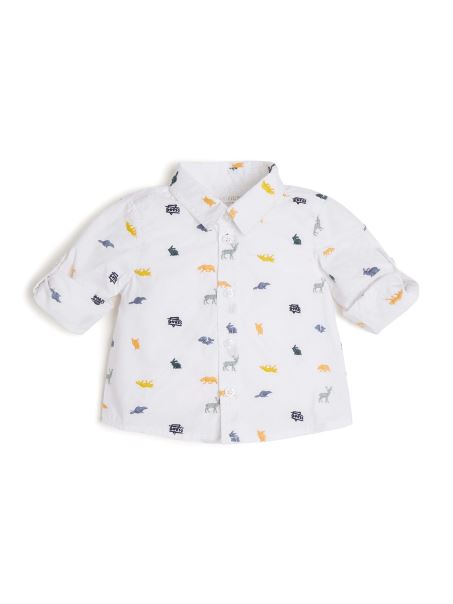 Cămașă Din Popelin Brodat Multiplu Woodsun (2-7) Guess