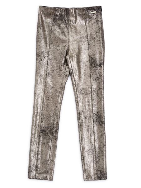 Auriu Laminat Pe Jambiere Din Piele Sintetică Acoperită Cu Negru (7-16) Ghici