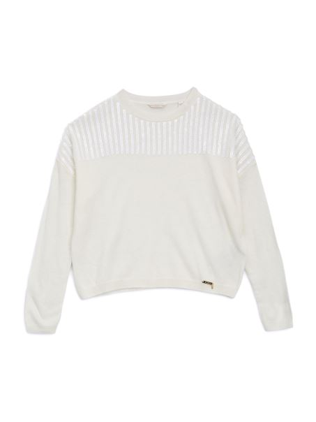 Pulover Cu Paiete Din Amestec De Cașmir Alb Guess Salt (7-16)