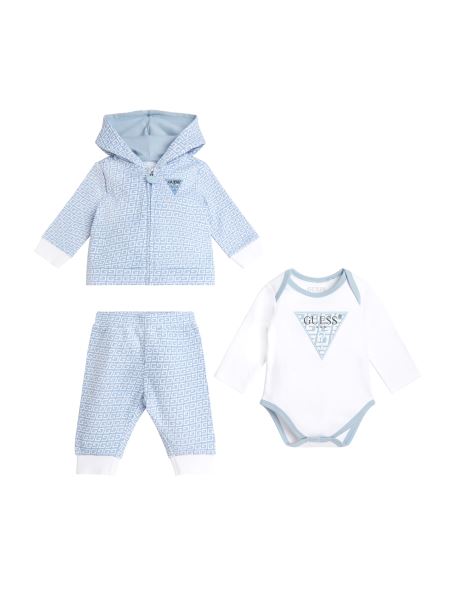 Ia-mă Acasă Set (0-12m) Allover Logo G White Guess