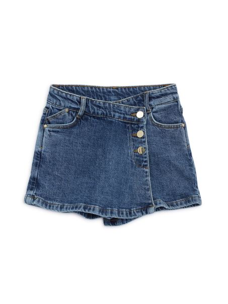 Fustă Din Denim De Culoare Albastră De Gheață (7-16) Ghici