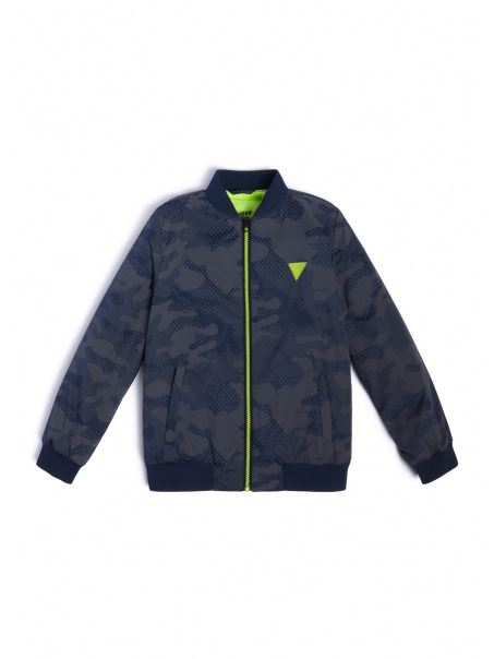 Jachetă Cu Fermoar De Camuflaj Cu Imprimeu Camu Reflectant (4-16) Guess