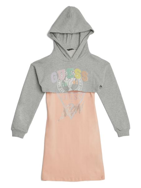 Hanorac Cu Logo și Set De Rochii (7-14) Light Stone Heather Guess