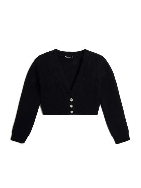 Fuzzy Cardigan (716) Guess Jet Black