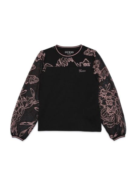 Top Din Chiffon Guess Negru Jet (7-14)