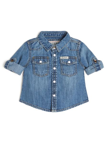 Cămașă Denim Indigo Guess Minimie Respect (2-7)