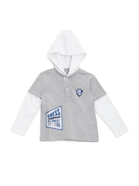 Tricou Stratificat Cu Mânecă Lungă (2-7) Piatră Ușoară Heather Guess