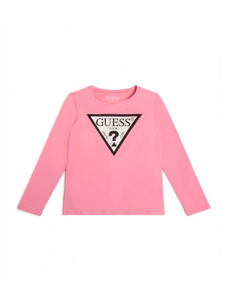 Tricou Cu Logo-ul Cu Strasuri Nebula Roz Guess (4-14)