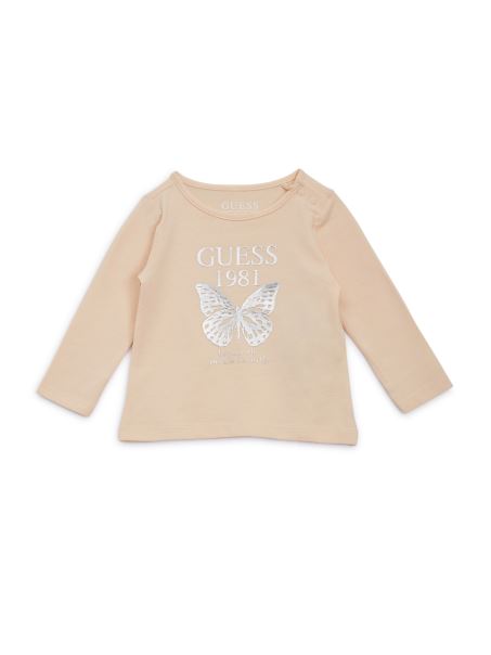 Tricou Cu Logo Guess Cosmic Vanilla Butterfly (2-7)