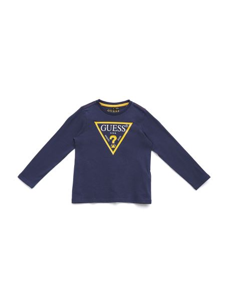 Tricou Cu Logo Pentru Copii Guess Cu Mânecă Lungă (2-7) Deck Blue