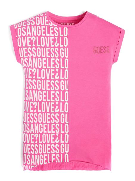 Tricou Cu Logo Liliac (2-6) Roz Trip Guess