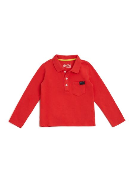 Polo Cu Mânecă Lungă (0-24m) Ghicire Flori De Coral