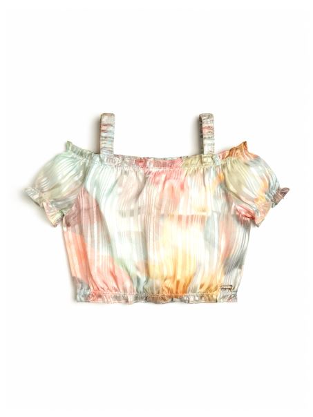 Top țesut Cu Umeri Rece Multicolor Cu Imprimeu Astract (7-14) Guess
