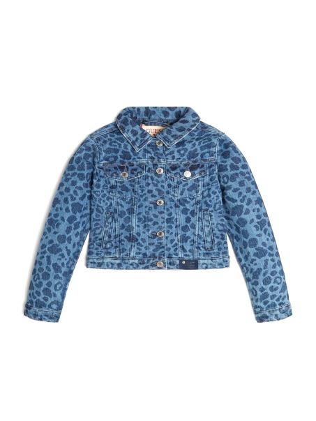 Jacheta Denim Leopard Minime (7-14) Leo Jade Guess