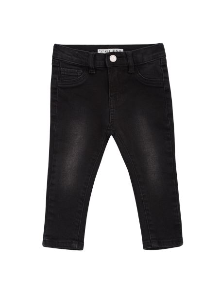 Guess Gri Mediu Spalat Pe Blugi Skinny Negri Cu Sclipici (0-24 M)
