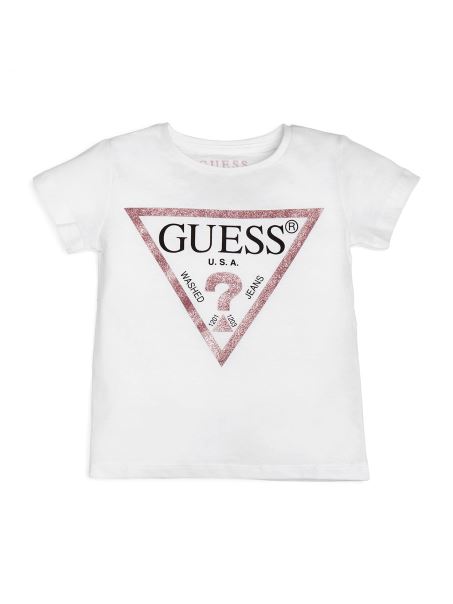 Tricou Guess Eco Metalic Cu Logo (2-6) Alb
