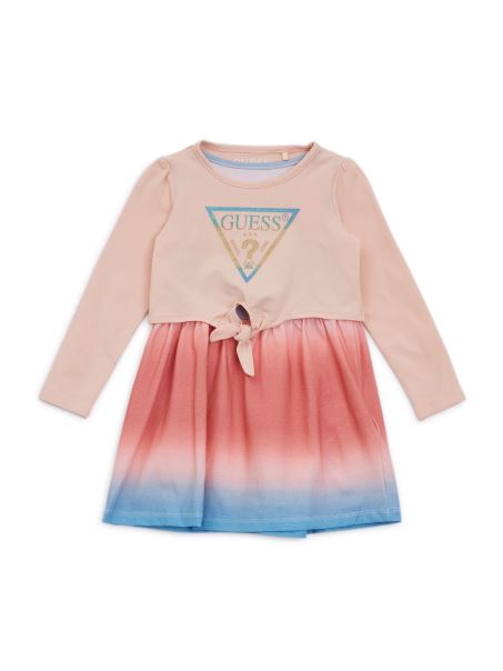 Rochie Din Jerse Cu Maneca Lunga (2-7) Trandafiri Roz Guess