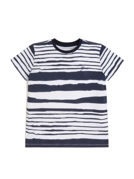 Tricou Cu Dungi Eco (7-14) Guess Smart Blue Abstract Stripe