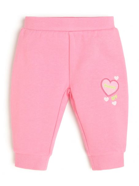 Pantaloni Cu Logo Guess Heart Nebula Roz (3m-7)