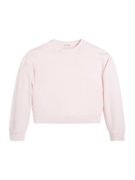 Hanorac Guess Eco Baby Terry Logo (7-16) Crem Piersici