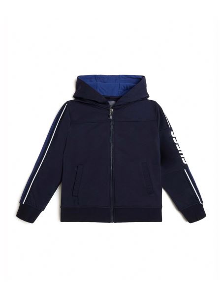 Jachetă Activă Eco Cu Glugă (4-14) Albastru Elegant Guess