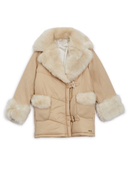 Jachetă Cosmic Vanilla Guess Din Blană Artificială și Tricot (7-16)