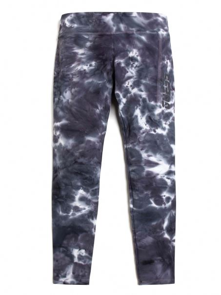 Jambiere Din Microfibră Guess Thunderstorm Tie-dye Negre (4-14)