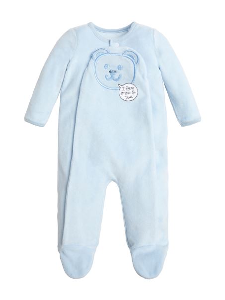 Body Ursuleț Din Velur (0-12m) Guess Frosted Blue