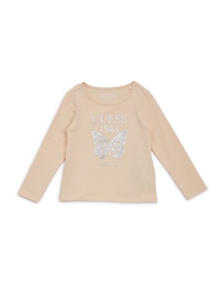 Tricou Cu Logo Fluture (7-16) Cosmic Vanilla Guess