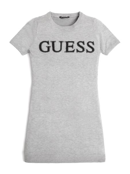Rochie Pulover Cu Logo-ul Guess, Din Piatră Ușoară (7-14)